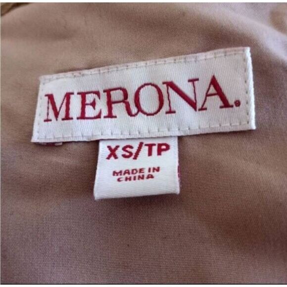 Merona Womens Open Front Faux Fur Mingled Brown Sleeveless Lined Vest SZ. XS EUC - Picture 5 of 6